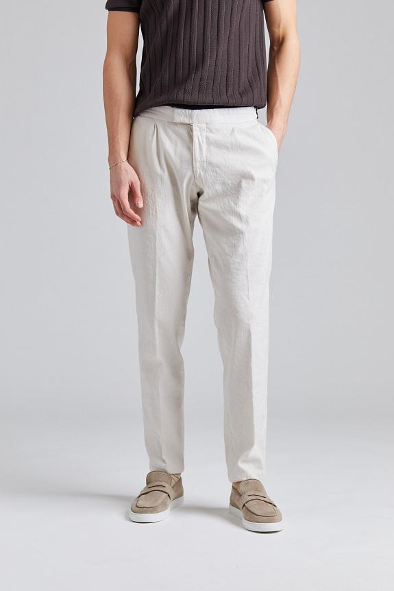 Onesto Pisa Pant Creme Cotton/Linnen
